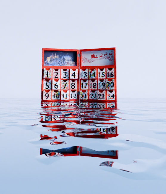 Calendrier de Noel 3D pour le site web ADN'S